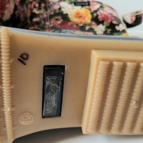 NWOT Jands Floral Mid-calf Duck Boots Women's Sz 10 - Picture 5 of 9